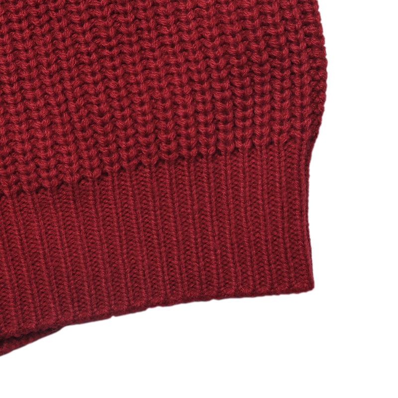 YYFS Maglioni Casual alla Moda da Donna per Autunno Inverno con Stampa Pois e Maniche Lunghe Scollo a V