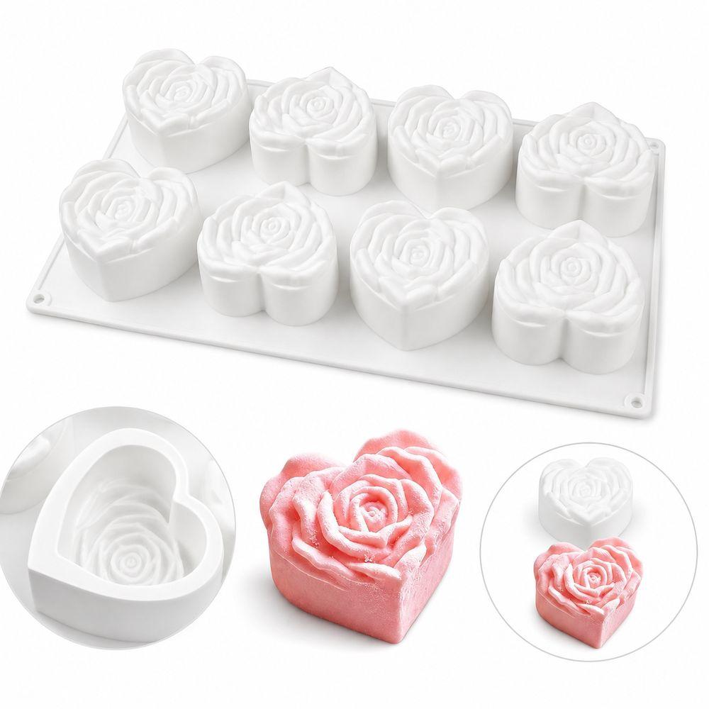 Heart Shaped Mousse Cake Mold Rose Dessert Mold Gift Silicone Cake Mold Valentine's Day