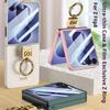 Luxus-Fingerring-Handyhülle für Samsung Galaxy Z Flip 8 Flip8 Glas-Bildschirmschutz Unifarbene mattierte Anti-Fall-Rückseite