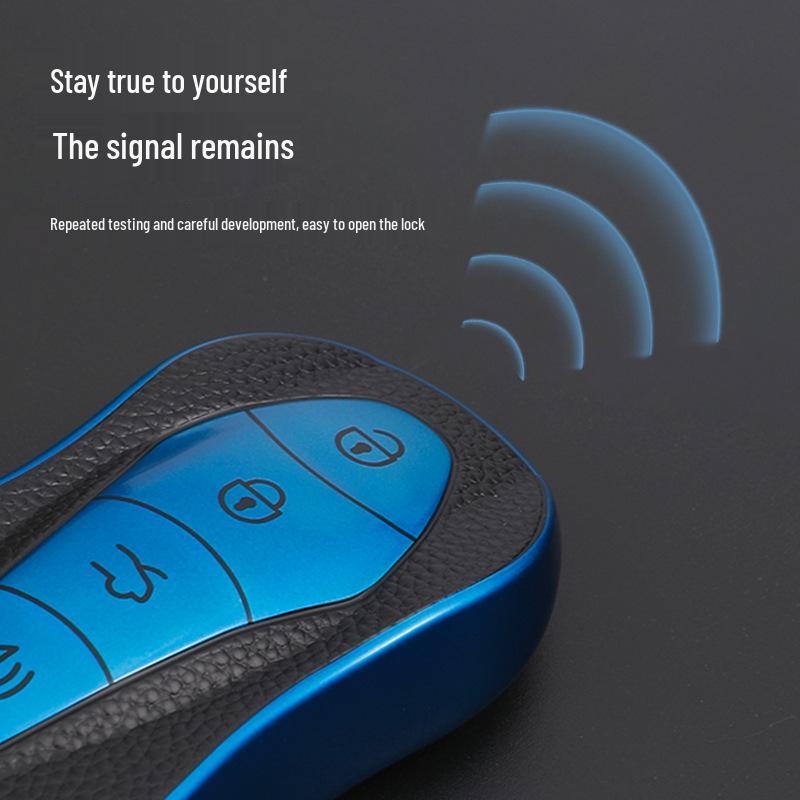 High-Grade Leather Car Key Cover for Geely Boyue Pro/Xingyue S/Remote FX - Full Wrap Protection