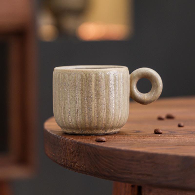 Creative Ceramic Coffee Cup High Value Afternoon Tea Latte Cup Household Water Cup Coarse Pottery Mug