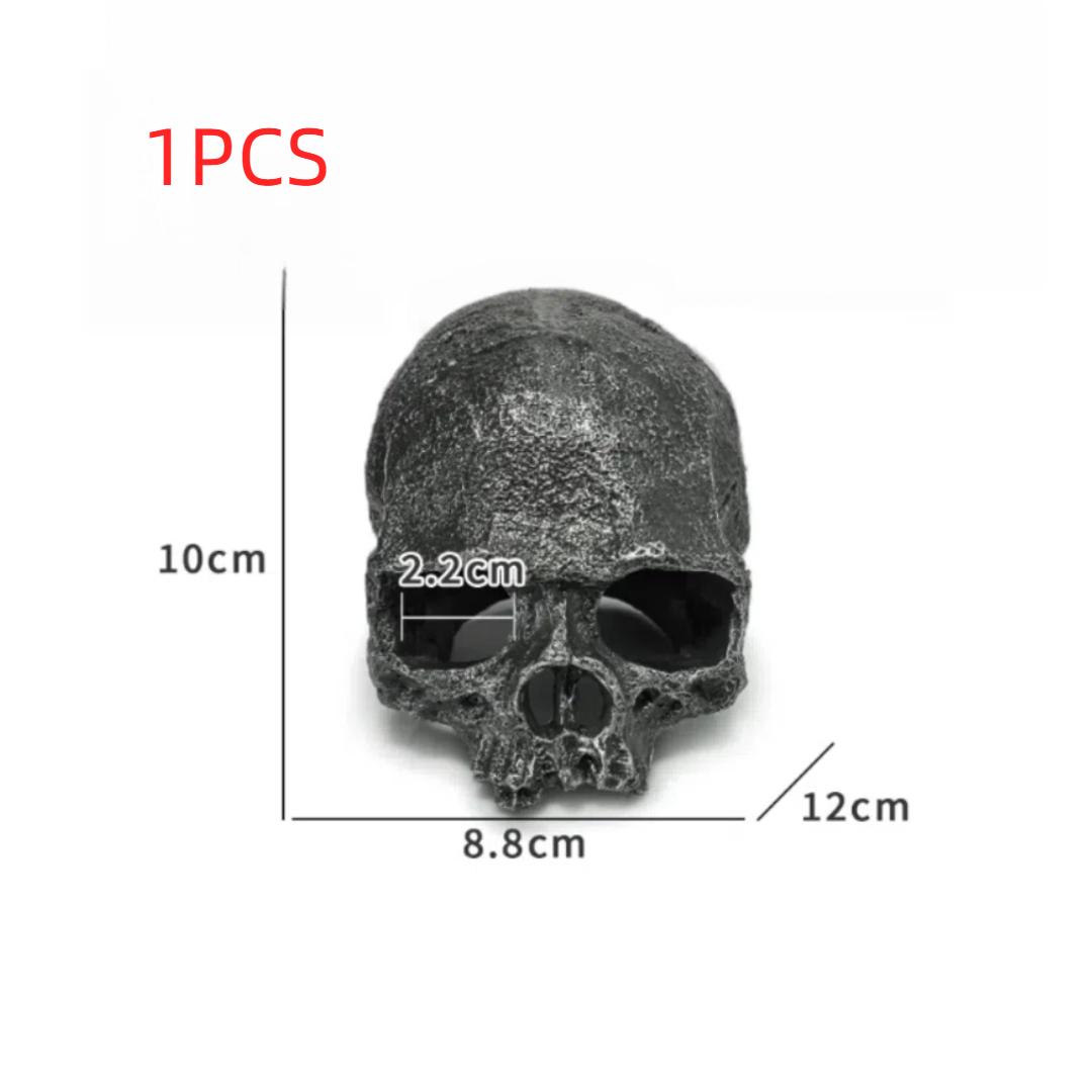 

Реалистичный искусственный декор черепа для террариумов рептилий Идеально подходит для бородатых агам змей Прочный Улучшает эстетику среды обитания чёрный