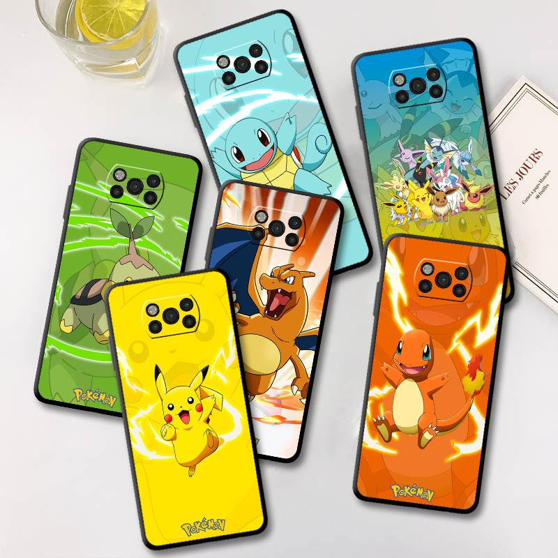 

Чехол с изображением Покемона Пикачу для Xiaomi Mi Poco X3 NFC M4 F3 C40 11 11T 10T Pro 12 9T 9 10Lite, мягкий чехол на заднюю панель телефона