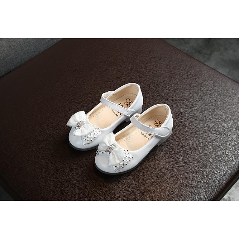 

Girls Bow Leather Shoes – Children s Sequin Princess Shoes, Student Dance Performance Shoes, Export Flats 31