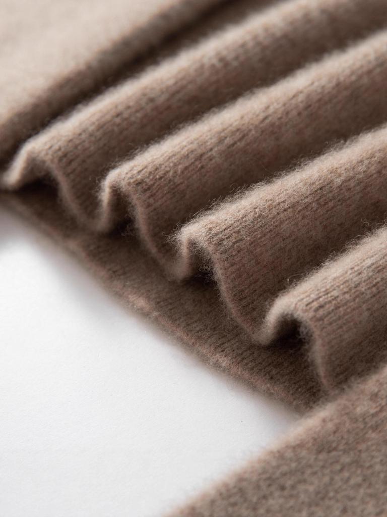 Women's Slim Fit Seamless Turtleneck Sweater - 100% Pure Cashmere, Flattering High Neck Knit Base Layer
