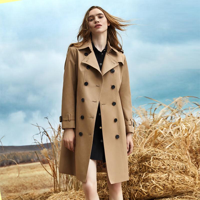 Vanzhen Women's Mid-Length Double-Breasted Trench Coat