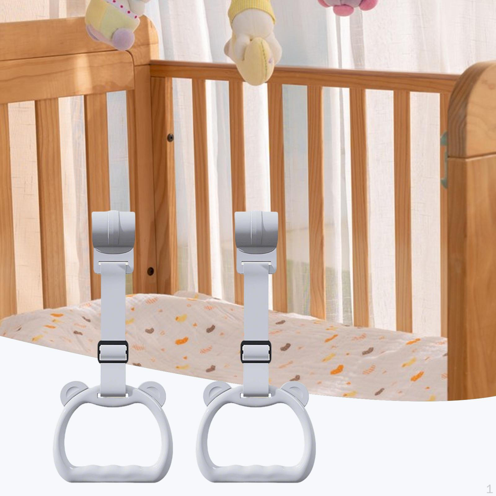 

Kids Playpen Pull up Rings Lightweight Universal Walking Exercises Assistant рожевий