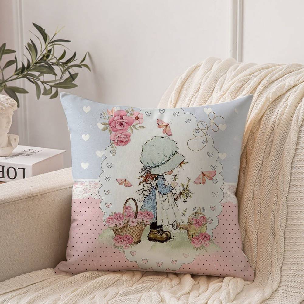 Cute Sarah Kay Girl Pillow Case Home Decor Throw For Sofa Bed Car Room Decor Gift Idea