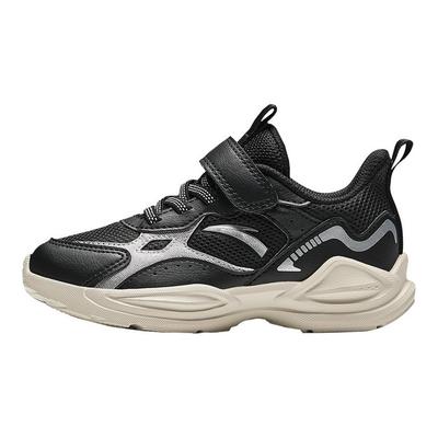 Fashionable Versatile Comfortable Lightweight Shock Absorbing Low Top Kids Running Shoes Kids Sneaker Black Silver A12449977-2