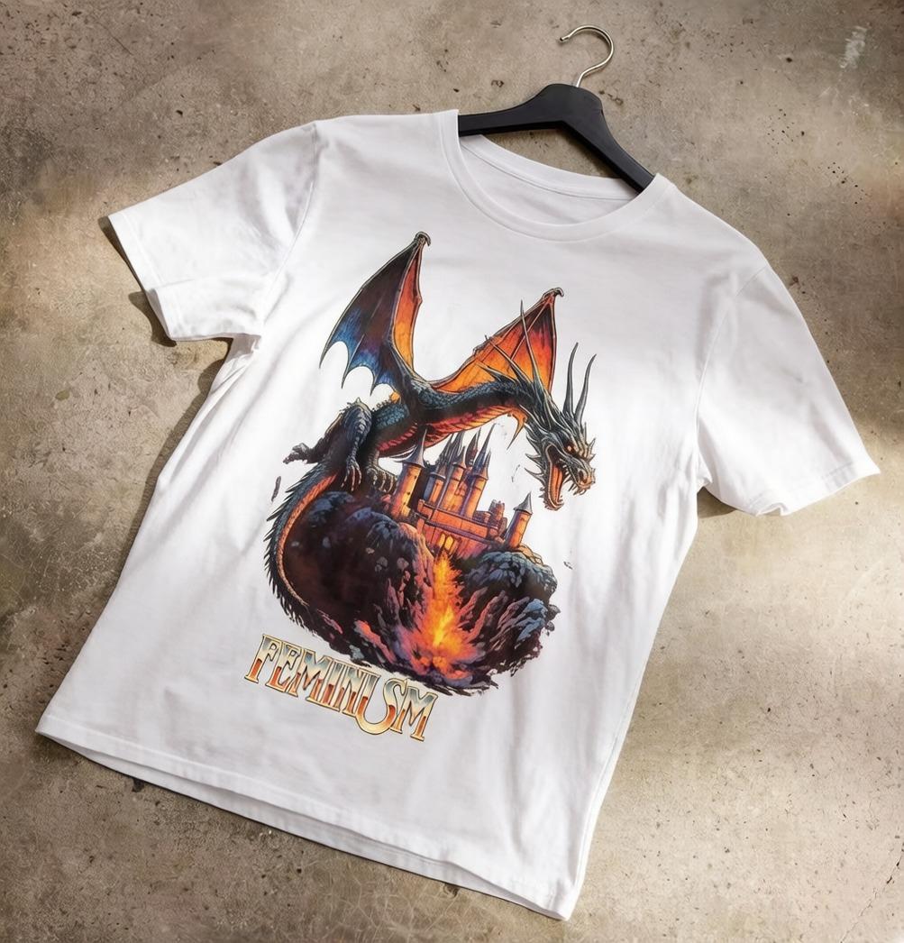 2026 Summer Feminism Dragon Fantasy TshirtSuitable for Both Unisex and Women Luxury Unisexs Clothing Unisexs Tshirts S