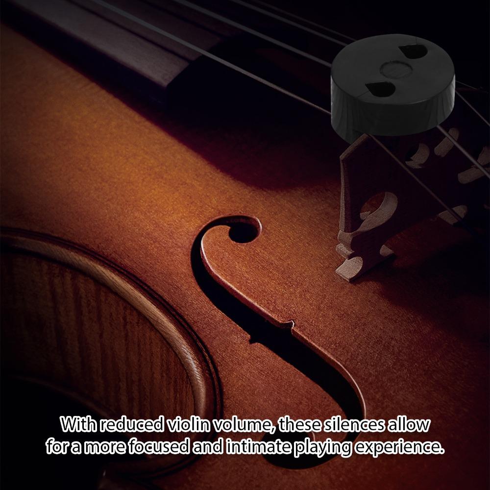 4PCS Rubber Material Rubber Violin Mute Black Color Round Tourte Mute  For Violin Practice