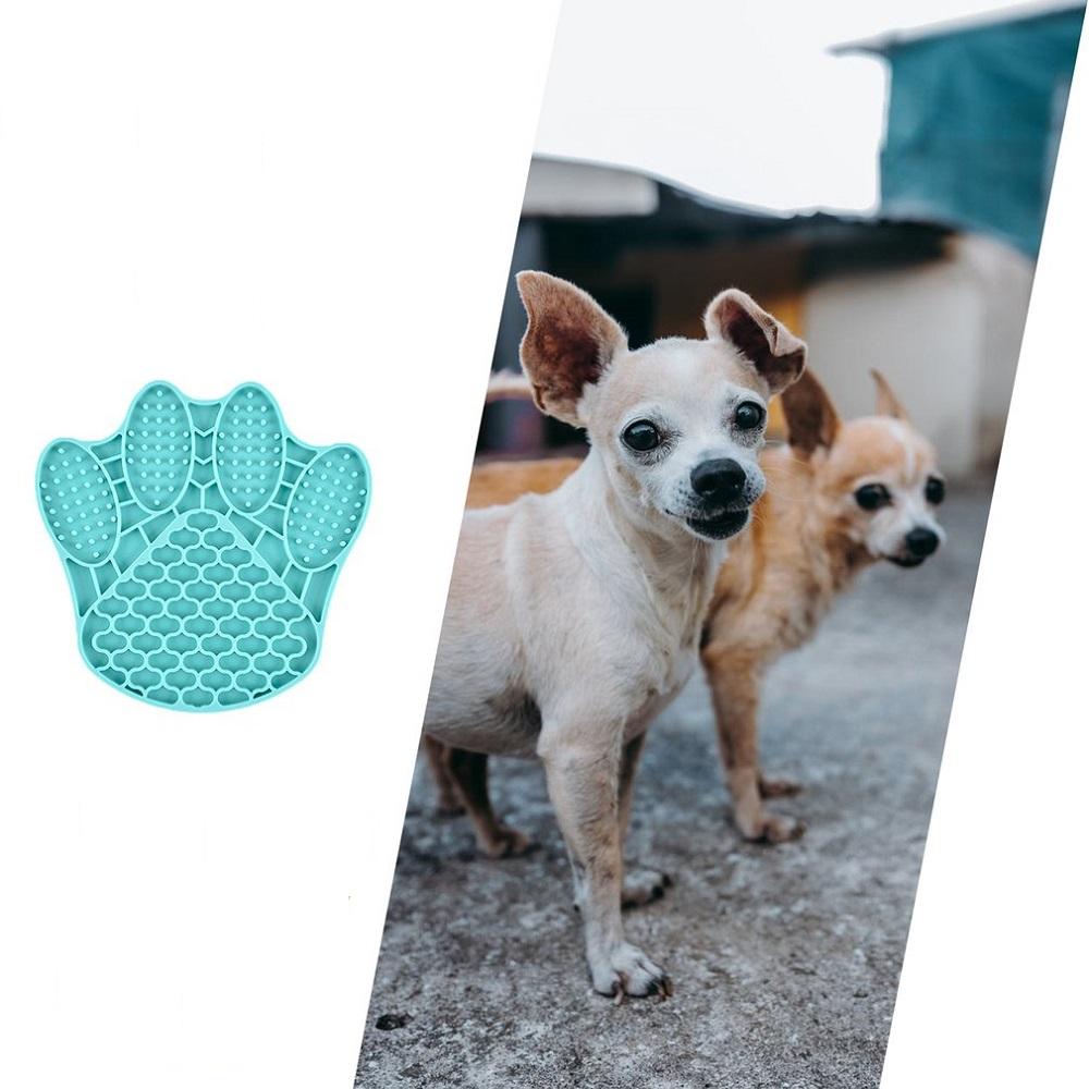 Bear Paw Silicone Pet Bowl Licking Mat For Cats Dogs Wet and Dry Food Suitable