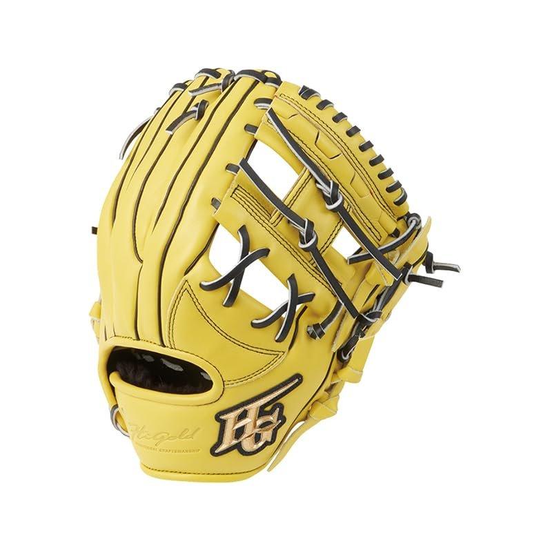 Hi-GOLD Onorekivame OKG-9106 Adult Rubber Baseball Glove Second Baseman Shortstop Right Hand Throw SR Lemon Yellow