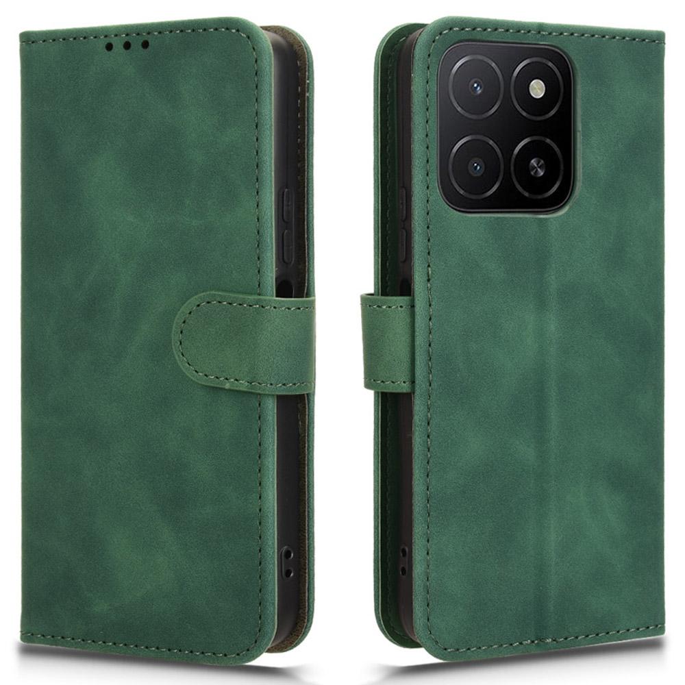 

For Honor X5b Leather Case Skin-Feel Anti-Drop Wallet Flip Phone Cover C