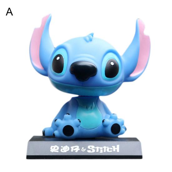 

Мультяшная фигурка Стича, модель, кукла с качающейся головой, украшение ручной работы для интерьера автомобиля A