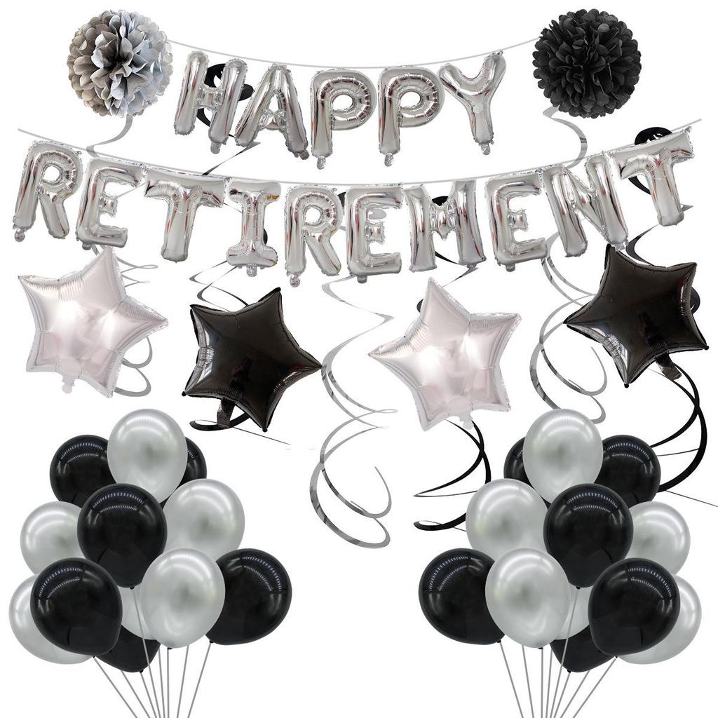 16-inch 'HAPPY RETIREMENT' Foil Balloon Set - Perfect for Cross-border Retirement Celebrations