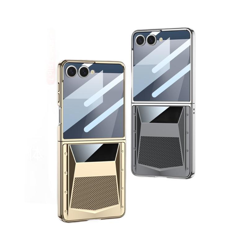 Samsung Galaxy Z Flip7 Mobile Phone Case Electroplated Supercar Case Film Integrated Folding Screen Creative Anti-drop Cover