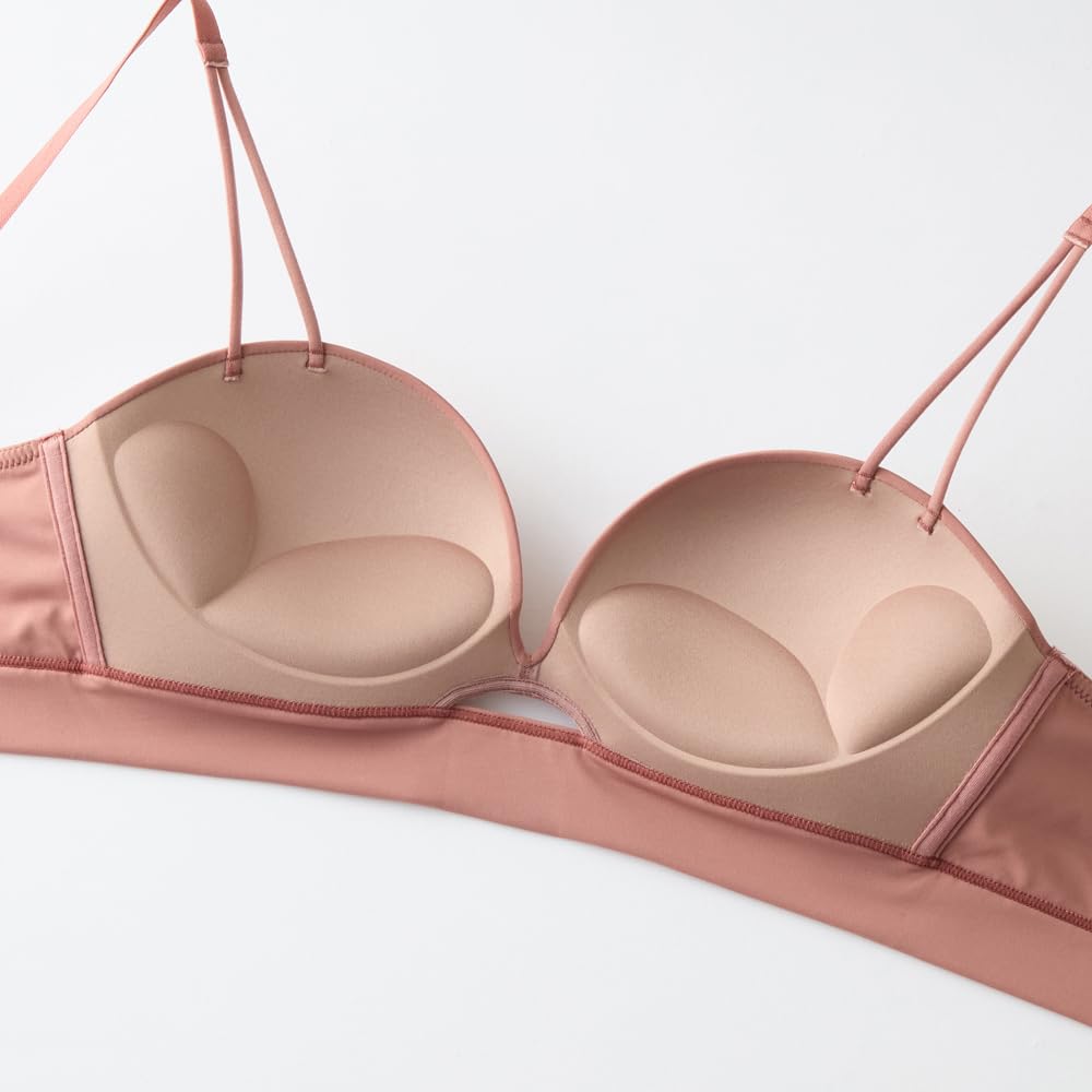 Dámská nevyztužená podprsenka Adidas AP0155 Back Brilliant M, odvádějící pot, rychleschnoucí, push-up košíček, zapínání na háčky, hnědá,