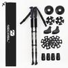 Outdoor Hiking Stick Cane Five-Section Ultra-Light Retractable Folding Cane Climbing Equipment Multifunctional Crutches