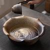 Large Coarse Pottery Tea Wash Basin, Jianshui Flower Vase, Ceramic Gongfu Tea Pot, and Ashtray