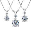 Silvere Glam 2025 New D-color Four-prong All-moissanite Necklace With A Niche And High-end Feel, S925 Sterling Silver Collarbone Chain