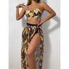 New split swimsuit sexy bikini mesh dress three-piece swimsuit female bikini