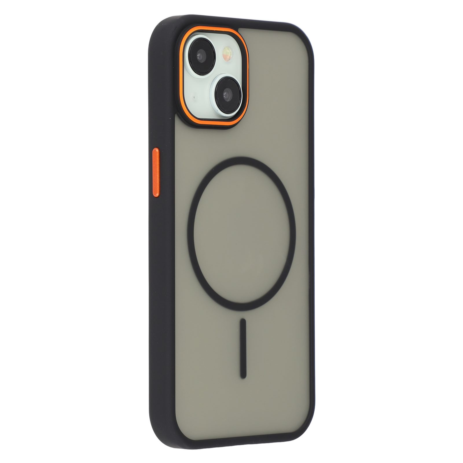 

For iPhone 14 Plus Magnetic Case Skin Touch TPU+PC Phone Back Cover Black