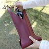 Wine Tote Bag Faux Leather Bag, Portable Carrier Pouch, Waterproof Bottle Pouch Single Holder Protector Sleeve for Champagne Beer