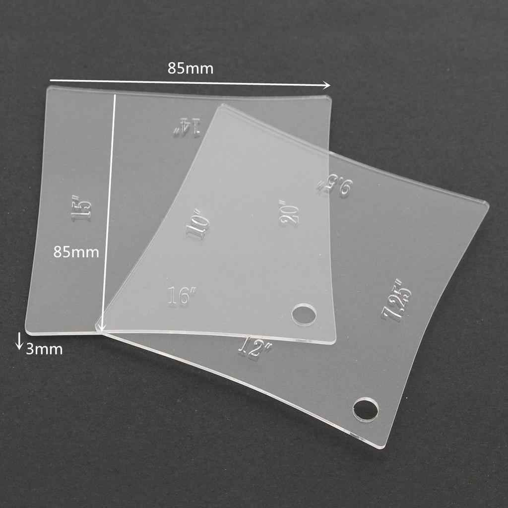 2pcs Guitar Radius Gauge Fretboard Fingerboard Measuring Ruler Guitar Fret Measuring Instrument Repair Measuring Tool