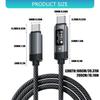 240W USB C Cable Fast Speed Data Transfer LED Display and PD3.1 Power Delivery Capability for Multiple Electronics