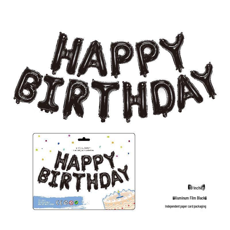 16-Inch English Letter Foil Balloon for Kids' Birthday Party Decor