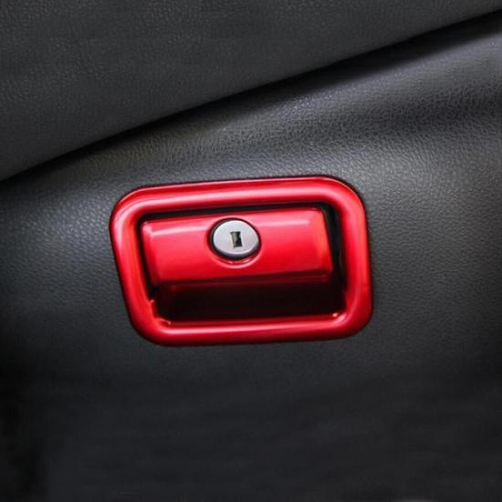 For Toyota Camry 2018- ABS Red Car Co-pilot Storage Box Handle Trim Cover 2P
