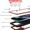 For iPhone 17 Air 16e 15 14 13 12 11 Pro Max XS XR 8 7 Plus Tank Armor Metal Case Shockproof Aluminum Cover Glass Screen Protect