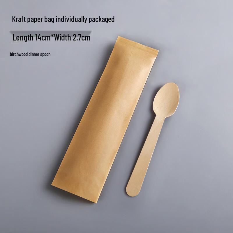 Disposable Birchwood Spoons, 14cm (Bulk Pack)