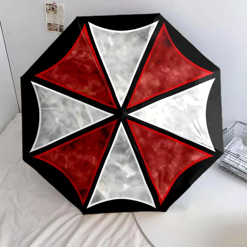 1 PC Automatic Folding Umbrella - Cartoon Pattern, Portable & Foldable Design with 8 Ribs, Christmas Birthday Gifts