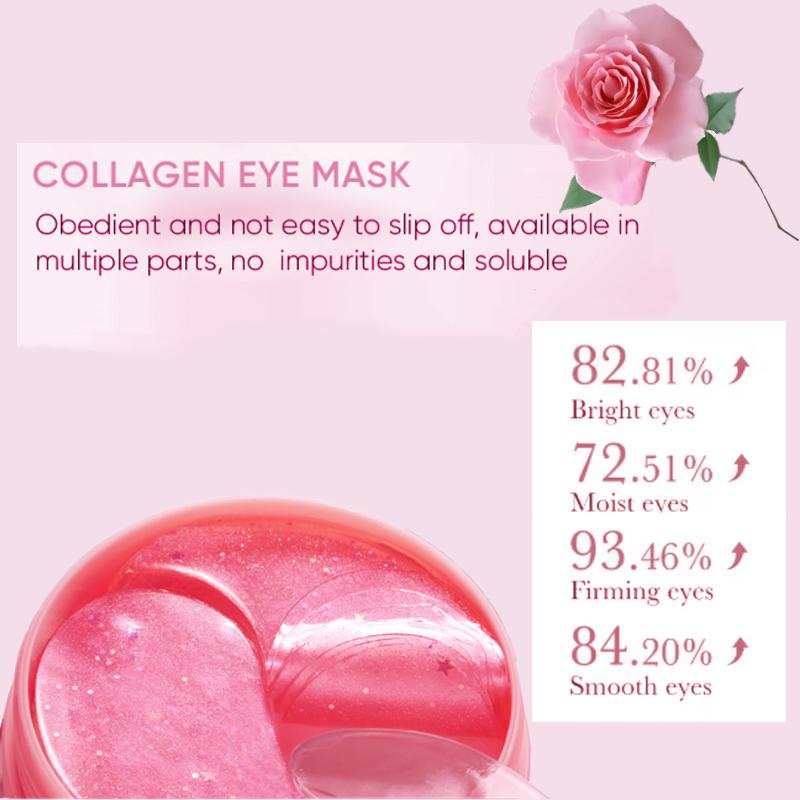 Premium Eye Mask 30 Pairs Enriched with Rose Essence and Collagen Deeply Nourishes Gently Hydrates Naturally Firms Eye Area