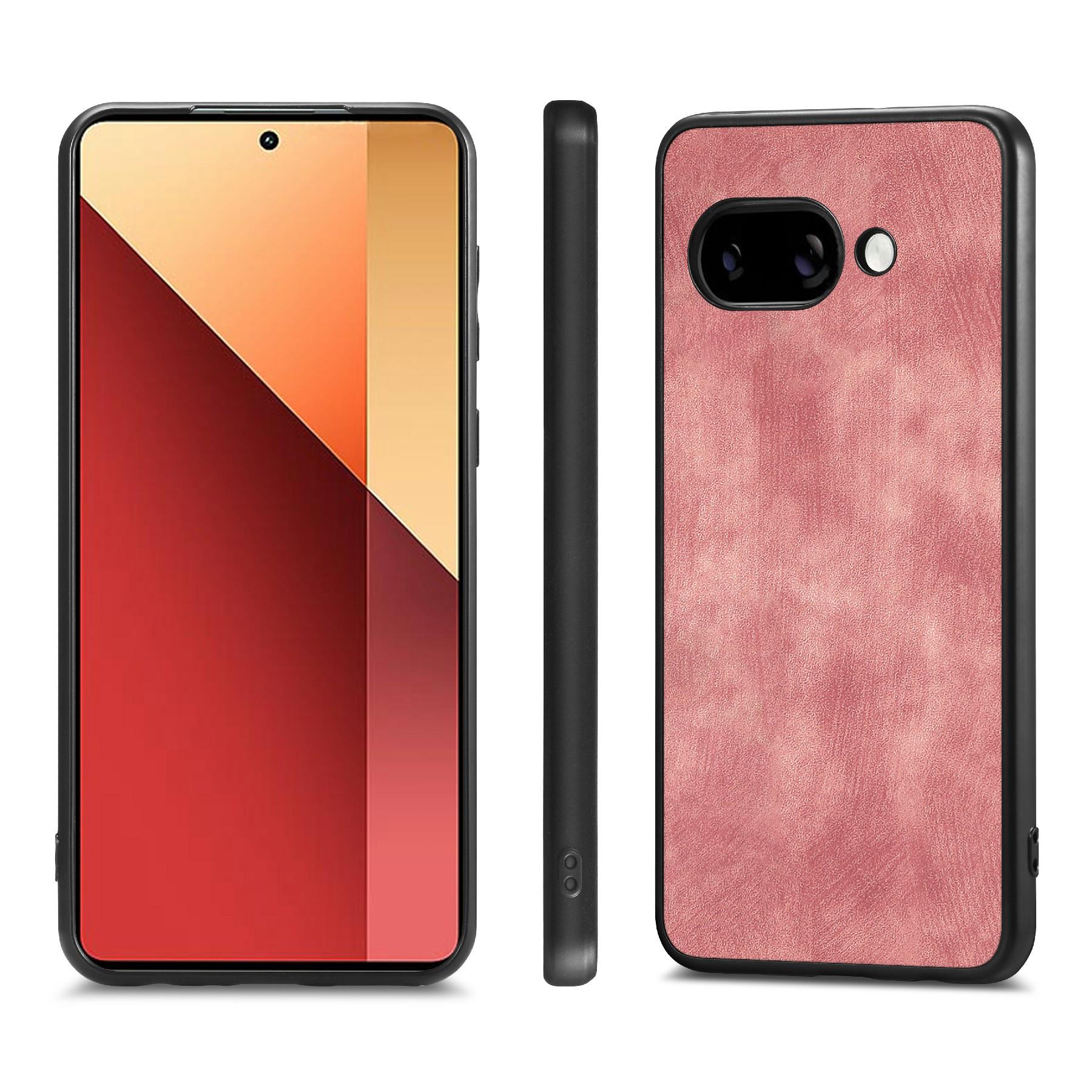 

For Google Pixel 9a Case Shockproof Slim Retro Leather Phone Back Cover Brown