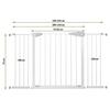 Barrière de Sécurité Bébé SPRINGOS - Portes et Escaliers - Largeur 76-113 cm - Auto-close