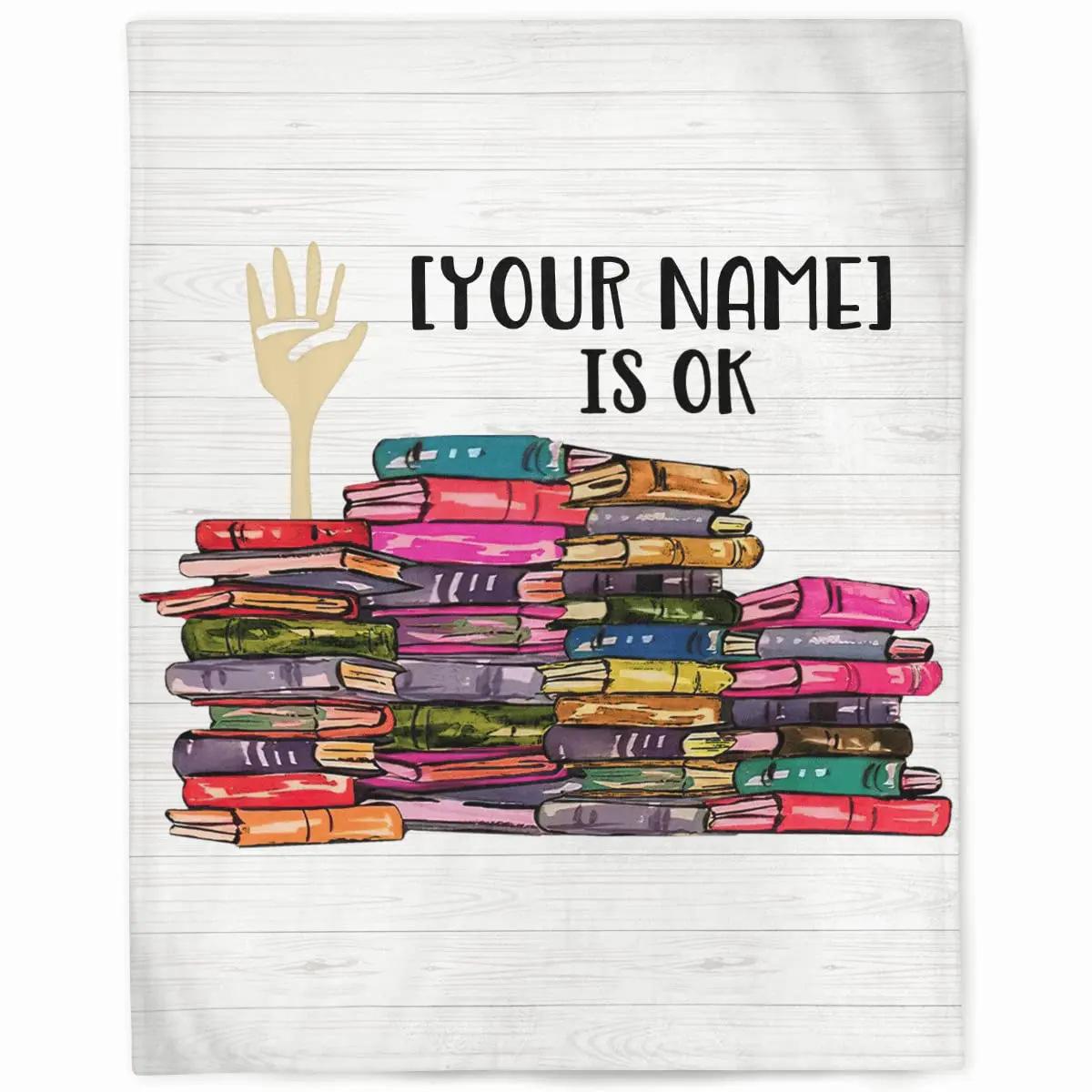 

Подарочное одеяло для книголюбов, одеяло с тематикой книжного клуба, для книголюбов, праздничный подарок 70x100cm