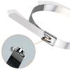 60/20Pcs Metal Cable Ties Stainless Steel Self-sealing Fastening Ring Reusable Wire Cord Ties Straps Organizer Home Improvement