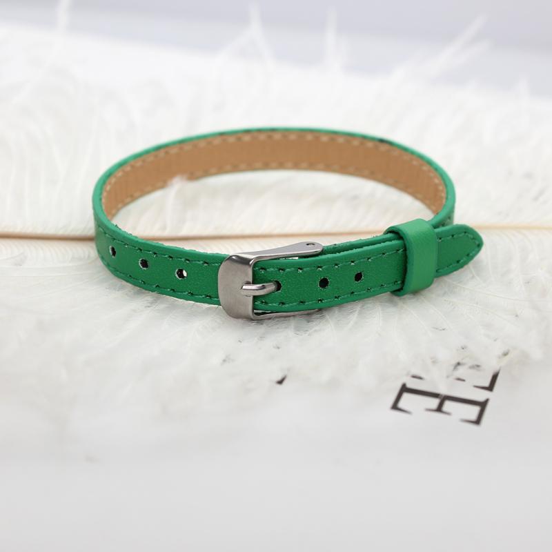 20pcs 8mm Genuine Real Leather Bracelet Wristband For Slide Letter Charms Women Men Jewelry Making Pet Collar DIY Accessories