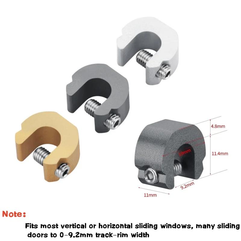 1 Set Anti-Theft Child Safety Locks Aluminum Alloy Window Lock Stopper Sliding Door Window Limiter Sliding Sash Stopper