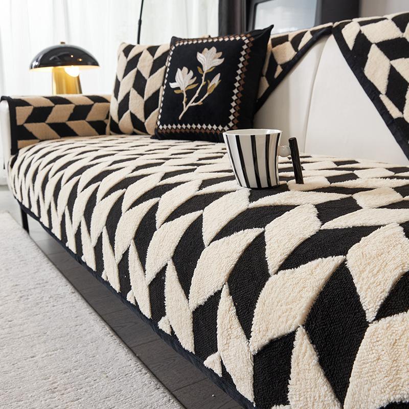 Premium Comfortable Cotton Lint Sofa Cushion  Autumn And Winter New Thickened Seat Cushion Non-Slip Sofa Cover Cover Cross-Border