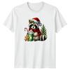 Raccoon Christmas Holiday Unisexs TShirt Unisexs Tee Graphic Unisex Top a
