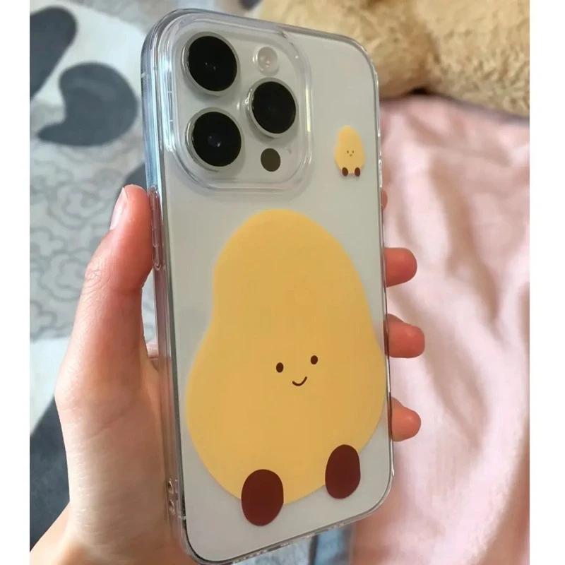 Uroczy Ziemniak dla Apple 16pro Etui na Telefon Komórkowy Nowy Silikonowy Odporny na Upadki Wszechstronny 13 Przezroczysty Premium 12