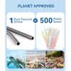 Heavy - Duty Titanium Straws 8.5" Reble for 20 Oz Tumblers | Metal Drinking Straws for All Kinds of Hot & Cold Drinks, Eco Conscious, BPA Free with