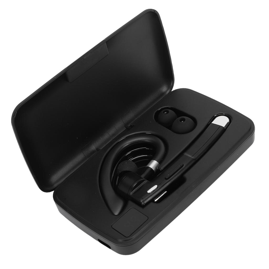 Single Ear Bluetooth Headset with Noise Cancelling Dual Mic 180 Deg Rotate Wireless Trucker Headset IPX7 Waterproofing
