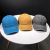 Retro washed cotton solid color baseball cap Korean version hipster street outdoor soft top cap