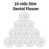10 Rollen 50m Zahnseide Spule Zahnstocher Zahnseide Zähneputzen Mundhygiene Zahnreinigung Wachs Minz-Floss