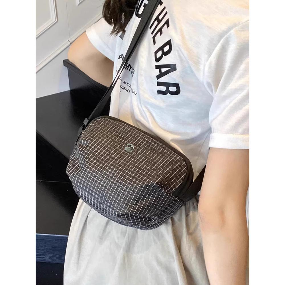 Plaid Nylon Cloth Small Bag 2025 New Fashion Sports Bag Casual Versatile Men's and Women's Lightweight One-shoulder Crossbody Bag
